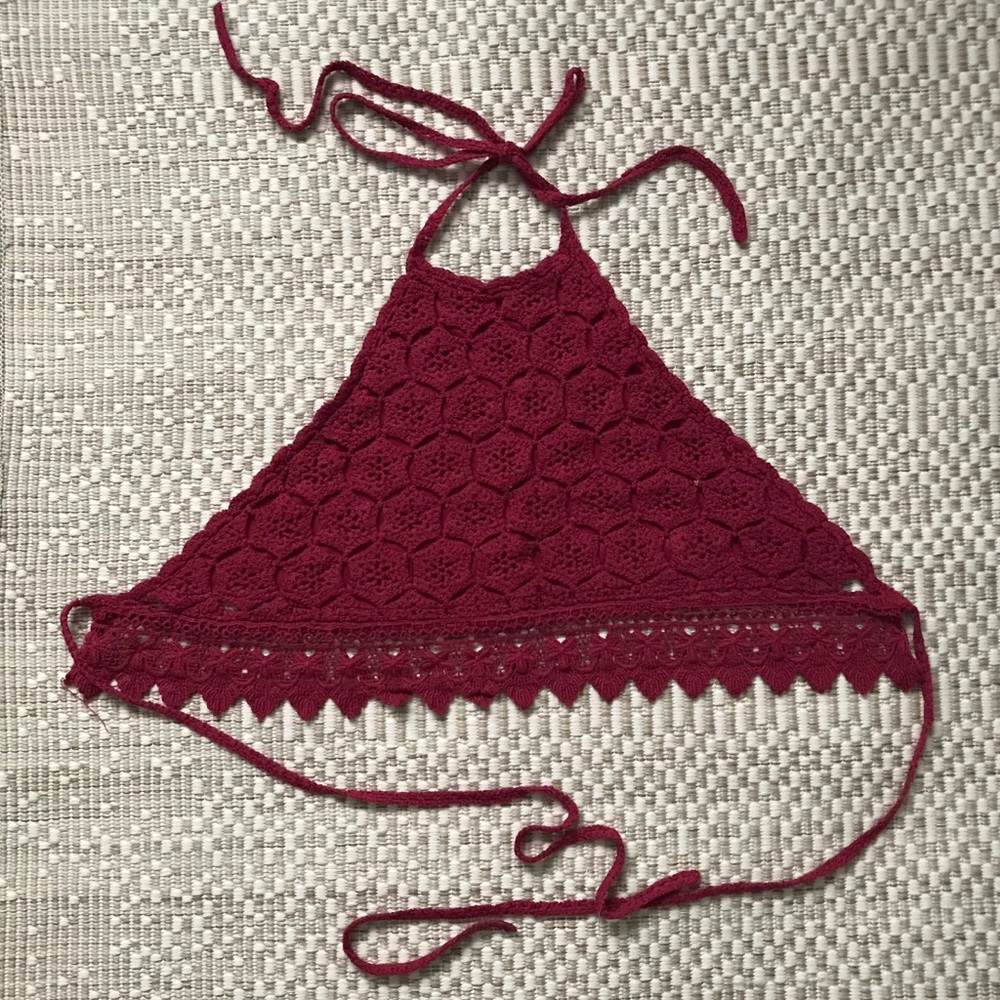 Crochet halter crop top